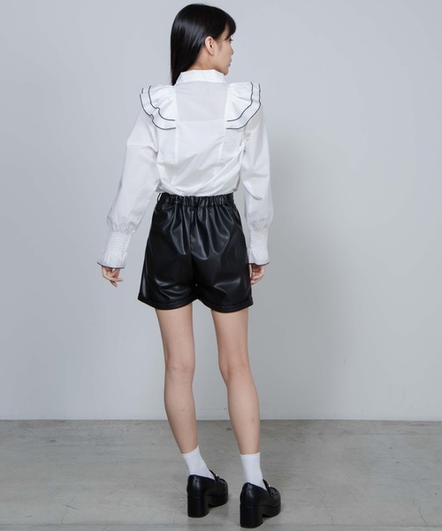 WEGO（ウィゴー）の「WEGO/リボンタイフリルブラウス（シャツ/ブラウス・レディース・ホワイト・FREE）」の4枚目の写真