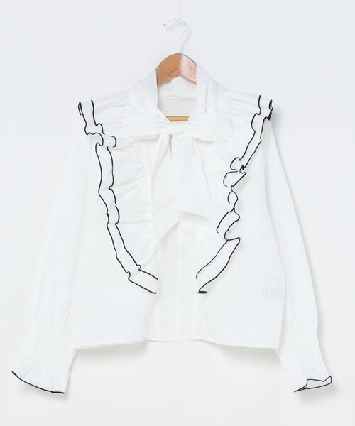 WEGO（ウィゴー）の「WEGO/リボンタイフリルブラウス（シャツ/ブラウス・レディース・ホワイト・FREE）」の8枚目の写真