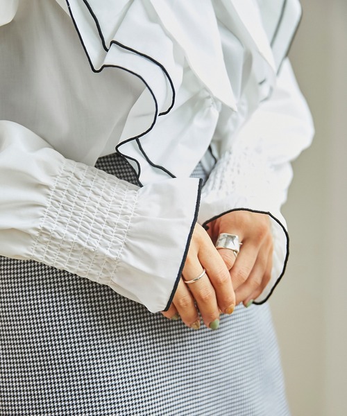 WEGO（ウィゴー）の「WEGO/リボンタイフリルブラウス（シャツ/ブラウス・レディース・ホワイト・FREE）」の10枚目の写真