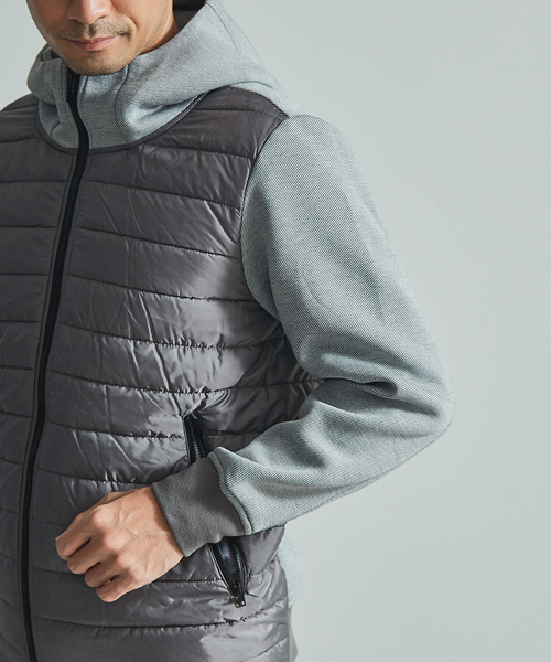 ABAHOUSE GRAY(アバハウスグレイ)の「【展開店舗限定】ダブルフェイス ツイル柄フードブルゾン(ブルゾン・メンズ・ライトグレー/ネイビー・46/48/50)」の8枚目の写真
