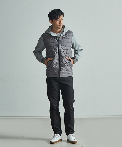 ABAHOUSE GRAY(アバハウスグレイ)の「【展開店舗限定】ダブルフェイス ツイル柄フードブルゾン(ブルゾン・メンズ・ライトグレー/ネイビー・46/48/50)」の12枚目の写真