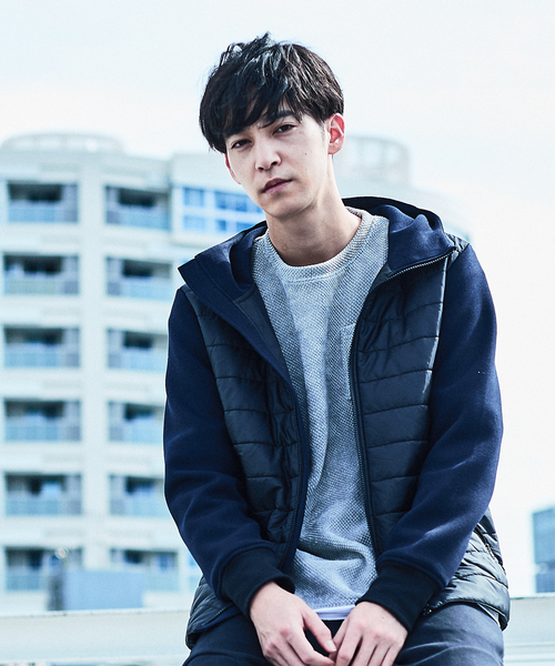 ABAHOUSE GRAY(アバハウスグレイ)の「【展開店舗限定】ダブルフェイス ツイル柄フードブルゾン(ブルゾン・メンズ・ライトグレー/ネイビー・46/48/50)」の15枚目の写真