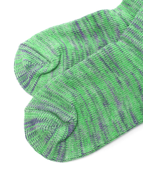 チャイハネ（チャイハネ）の「【チャイハネ】ポイントボーダーミドルソックス24cm（ソックス/靴下・レディース・イエロー/パープル/ブラウン・FREE）」の6枚目の写真