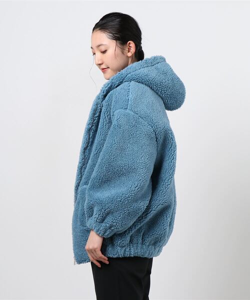 DING（ディング）の「DING/フードボアブルゾン（ブルゾン・レディース・ベージュ/ブルー・FREE）」の16枚目の写真