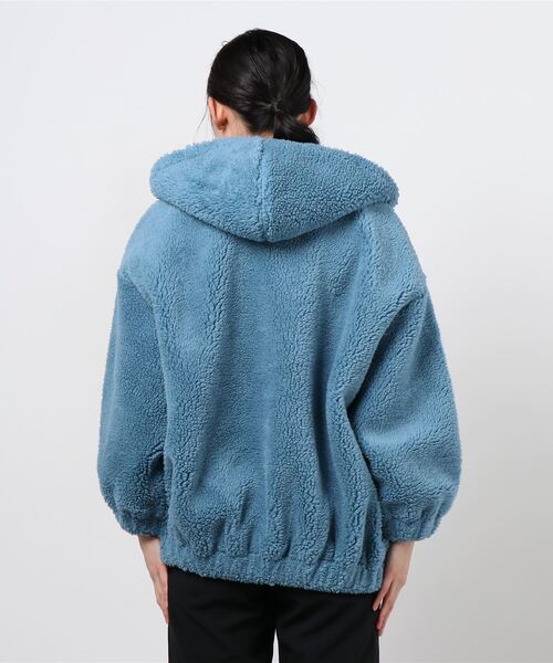 DING（ディング）の「DING/フードボアブルゾン（ブルゾン・レディース・ベージュ/ブルー・FREE）」の8枚目の写真