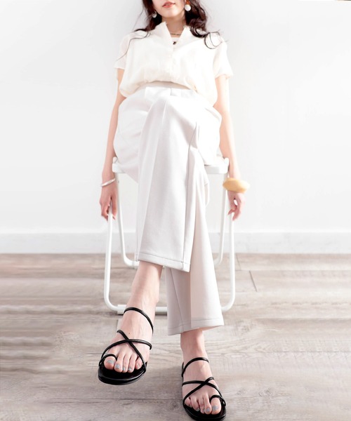classicalelf(クラシカルエルフ)の「低反発クッション入り。華奢見え、ヌーディ。細ストラップフラットサンダル(サンダル・レディース・ブラック/シルバー/ブロンズ・SMALL/MEDIUM/LARGE)」の5枚目の写真