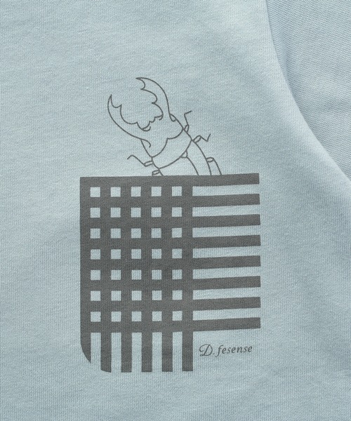 DADWAY（ダッドウェイ）の「昆虫ポケットプリントT（Tシャツ/カットソー・キッズ・ネイビー/サックスブルー・90cm/110cm/100cm/80ｃｍ）」の3枚目の写真