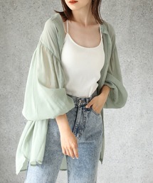 【WEB限定】バンドカラーシアーシャツ