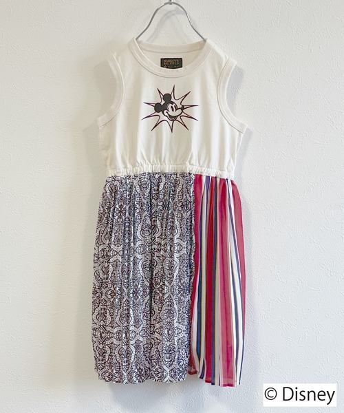 セール Disney ミッキーマウス プリーツドッキングワンピース 90 150cm ワンピース Disney ディズニー のファッション通販 Zozotown