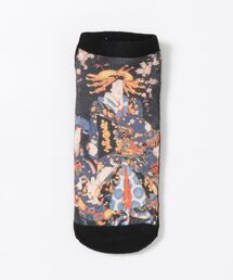 和極（ワゴミ）の「スニーカー丈和柄転写ソックス／メンズ 25-27cm／和極(WAGOMI)（ソックス/靴下）」