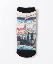 和極（ワゴミ）の「スニーカー丈和柄転写ソックス／メンズ 25-27cm／和極(WAGOMI)（ソックス/靴下）」