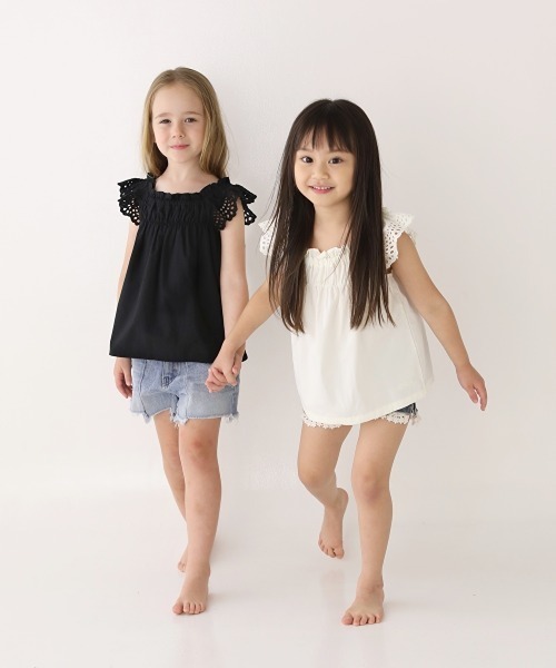 Rora(ローラ)の「アミカ トップス(2color)(Tシャツ/カットソー・キッズ・ホワイト/ブラック・140/130/120/110/100/150)」の9枚目の写真