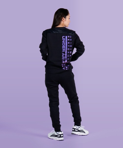 UNDER ARMOUR（アンダーアーマー）の「UAスポーツスタイル アポロ クルー（トレーニング/UNISEX/ユニセックス）（スウェット・メンズ・ブラック×パープル・XL/MD/XXL/LG/3XL/SM）」の8枚目の写真