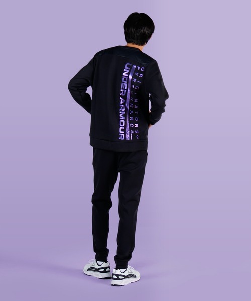 UNDER ARMOUR（アンダーアーマー）の「UAスポーツスタイル アポロ クルー（トレーニング/UNISEX/ユニセックス）（スウェット・メンズ・ブラック×パープル・XL/MD/XXL/LG/3XL/SM）」の9枚目の写真