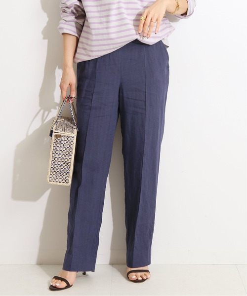 完売商品　IENA LA BOUCLE 麻シーチングイージーパンツ34 セール】IENA LA BOUCLE 麻シーチング イージースラックス
