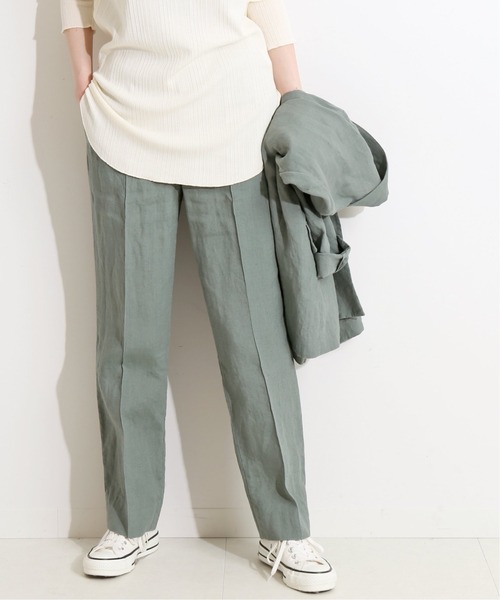 IENA LA BOUCLE(イエナラブークル)の「IENA LA BOUCLE 麻シーチング イージースラックス◆(スラックス・レディース・ネイビー/グリーン/アイボリー・40/38/36/34)」の7枚目の写真