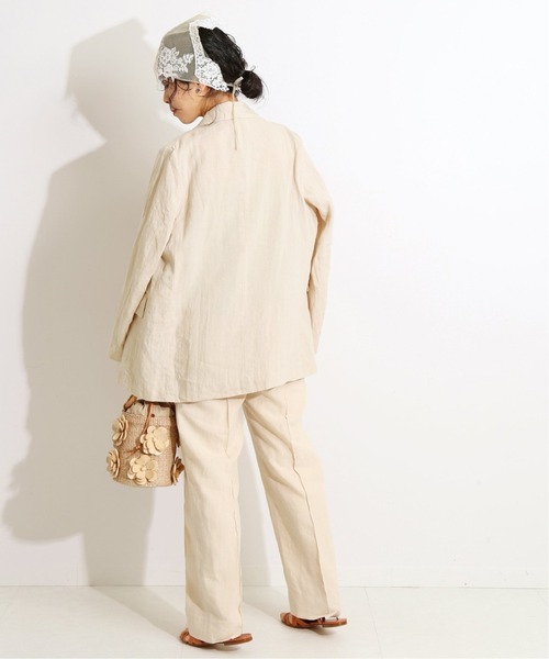 完売商品　IENA LA BOUCLE 麻シーチングイージーパンツ34 セール】IENA LA BOUCLE 麻シーチング イージースラックス