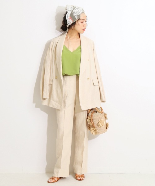 IENA LA BOUCLE(イエナラブークル)の「IENA LA BOUCLE 麻シーチング イージースラックス◆(スラックス・レディース・ネイビー/グリーン/アイボリー・40/38/36/34)」の13枚目の写真