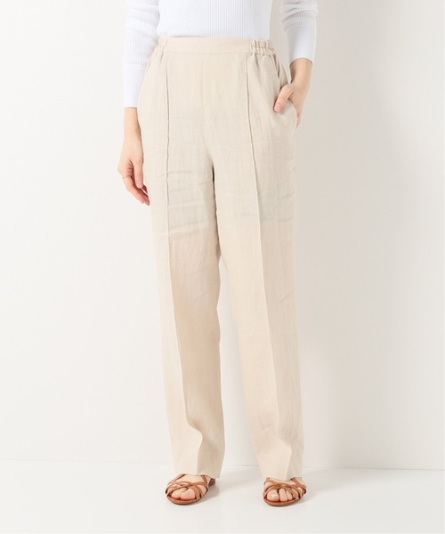 セール】IENA LA BOUCLE 麻シーチング イージースラックス