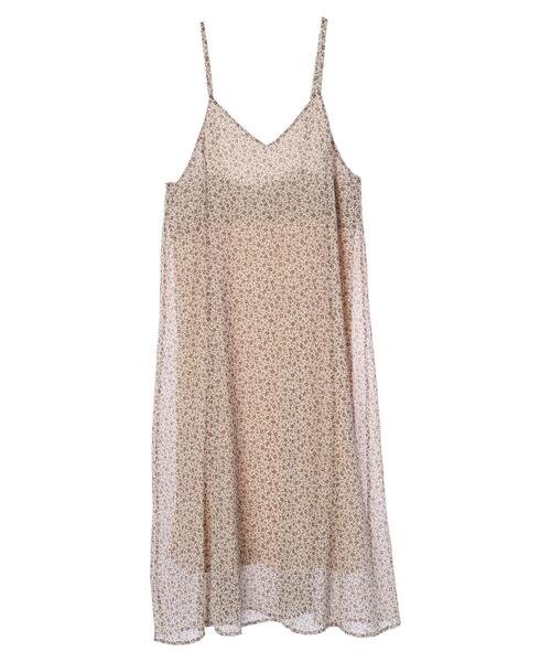 earth music&ecology（アースミュージックアンドエコロジー）の「シフォンキャミワンピース ＊（ワンピース・レディース・ブラウン/アイボリー/ライトブラウン・FREE）」の13枚目の写真