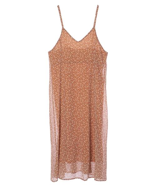 earth music&ecology（アースミュージックアンドエコロジー）の「シフォンキャミワンピース ＊（ワンピース・レディース・ブラウン/アイボリー/ライトブラウン・FREE）」の14枚目の写真