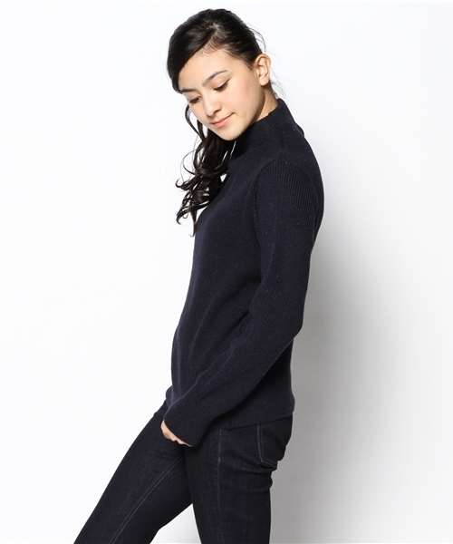 DouDou（ドゥドゥ）の「ボトルネックプルオーバー（ニット/セーター・レディース・オフホワイト/ブルー/ネイビー・FREE）」の12枚目の写真