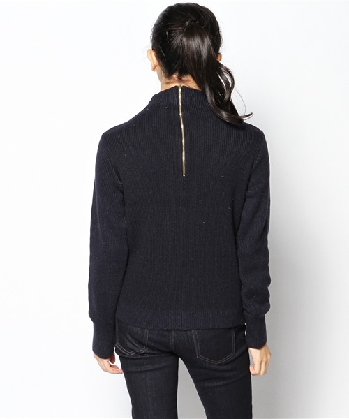 DouDou（ドゥドゥ）の「ボトルネックプルオーバー（ニット/セーター・レディース・オフホワイト/ブルー/ネイビー・FREE）」の13枚目の写真