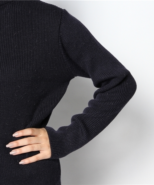 DouDou（ドゥドゥ）の「ボトルネックプルオーバー（ニット/セーター・レディース・オフホワイト/ブルー/ネイビー・FREE）」の16枚目の写真