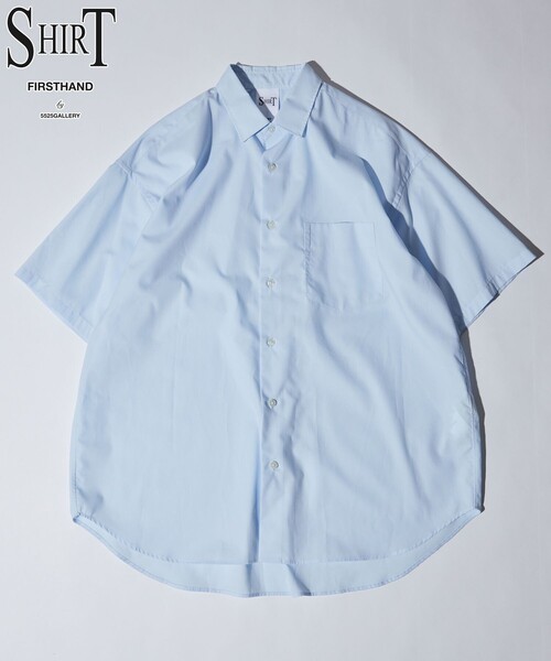 Firsthand（ファーストハンド）の「SHIRT Firsthand by 5525GALLERY/シャツファーストハンド5525ギャラリー ショートスリーブレギュラーカラーシャツ（シャツ/ブラウス・メンズ・ブルー/ブラック/グレー/ホワイト/サックスブルー・M/L）」の6枚目の写真