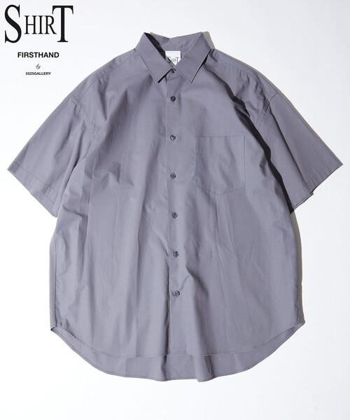 Firsthand（ファーストハンド）の「SHIRT Firsthand by 5525GALLERY/シャツファーストハンド5525ギャラリー ショートスリーブレギュラーカラーシャツ（シャツ/ブラウス・メンズ・ブルー/ブラック/グレー/ホワイト/サックスブルー・M/L）」の8枚目の写真
