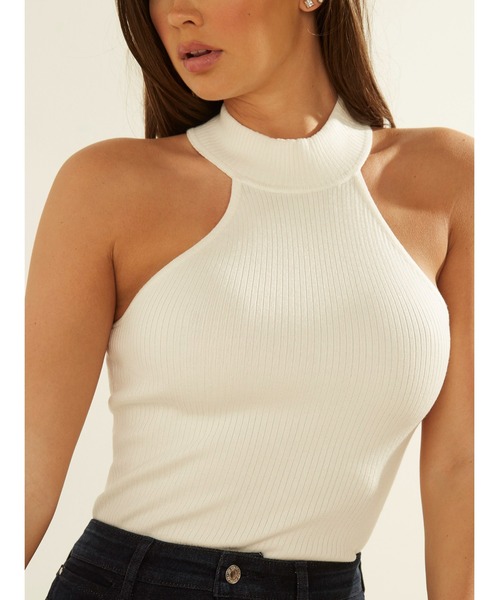 Guess（ゲス）の「High-Neck Sleeveless Sweater（その他トップス・レディース・ホワイト/チャコールグレー/ライトパープル/ライトグリーン/ブラック・MEDIUM/SMALL/X-SMALL）」の7枚目の写真