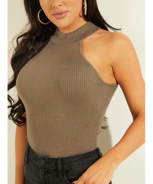 Guess（ゲス）の「High-Neck Sleeveless Sweater（その他トップス・レディース・ホワイト/チャコールグレー/ライトパープル/ライトグリーン/ブラック・MEDIUM/SMALL/X-SMALL）」の10枚目の写真
