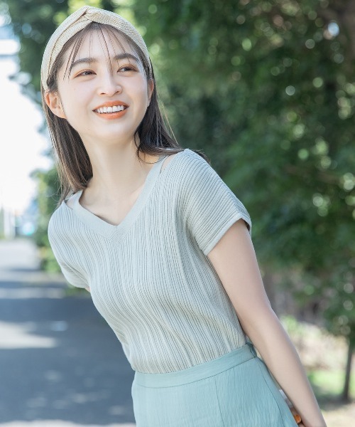 WILLSELECTION（ウィルセレクション）の「バッククロスランダムリブニットプルオーバー（ニット/セーター・レディース・ラベンダー/ミント・MEDIUM）」の2枚目の写真