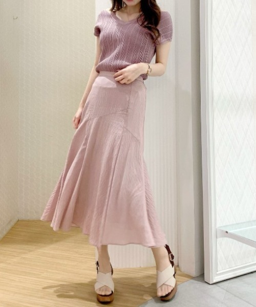 WILLSELECTION（ウィルセレクション）の「バッククロスランダムリブニットプルオーバー（ニット/セーター・レディース・ラベンダー/ミント・MEDIUM）」の3枚目の写真