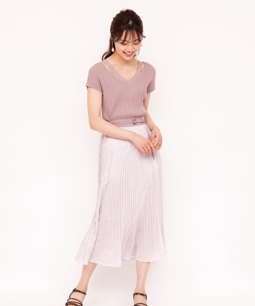 WILLSELECTION（ウィルセレクション）の「バッククロスランダムリブニットプルオーバー（ニット/セーター・レディース・ラベンダー/ミント・MEDIUM）」の21枚目の写真