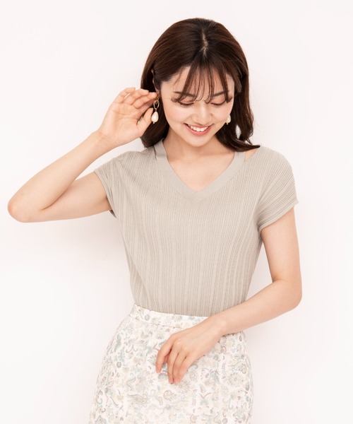 WILLSELECTION（ウィルセレクション）の「バッククロスランダムリブニットプルオーバー（ニット/セーター・レディース・ラベンダー/ミント・MEDIUM）」の12枚目の写真