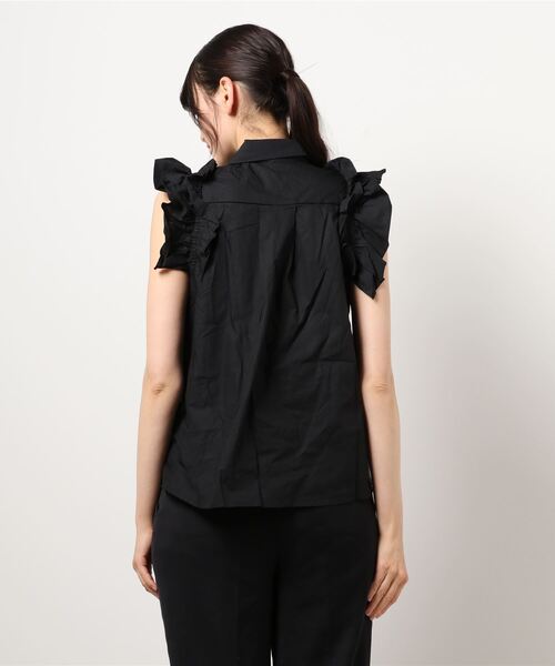 CHILLE(チル)の「袖フリルブラウス(シャツ/ブラウス・レディース・ホワイト/ブルー/ブラック・FREE)」の11枚目の写真