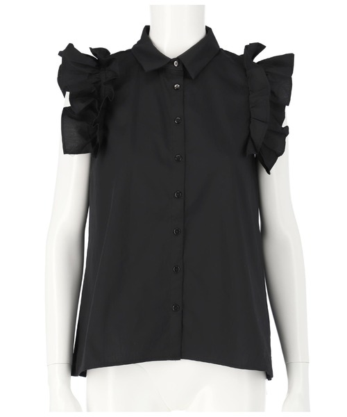 CHILLE(チル)の「袖フリルブラウス(シャツ/ブラウス・レディース・ホワイト/ブルー/ブラック・FREE)」の8枚目の写真