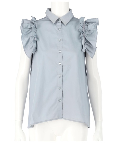 CHILLE(チル)の「袖フリルブラウス(シャツ/ブラウス・レディース・ホワイト/ブルー/ブラック・FREE)」の19枚目の写真