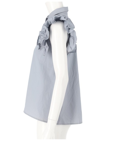 CHILLE(チル)の「袖フリルブラウス(シャツ/ブラウス・レディース・ホワイト/ブルー/ブラック・FREE)」の17枚目の写真