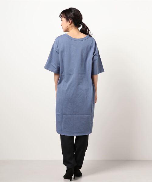 RAG MACHINE（ラグマシーン）の「【RAG MACHINE】前後差ワンピース（チュニック・レディース・ホワイト/ブラック/ブルー・M/L）」の4枚目の写真