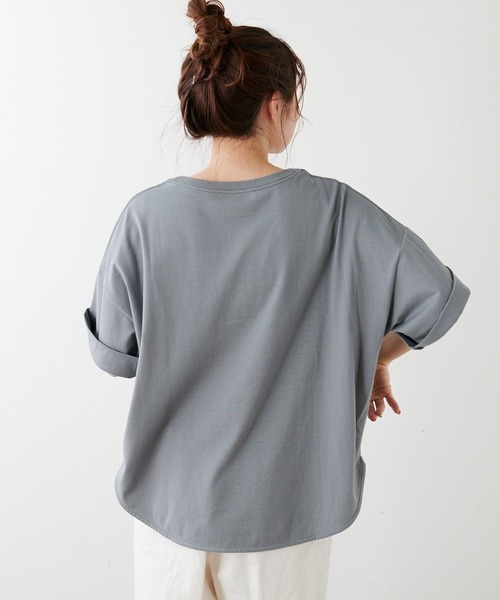 PUAL CE CIN（ピュアルセシン）の「オーガニックコットンガス焼きプリントTシャツ（Tシャツ/カットソー・レディース・ブラック/グレー/ホワイト系1/ホワイト系2・FREE）」の14枚目の写真