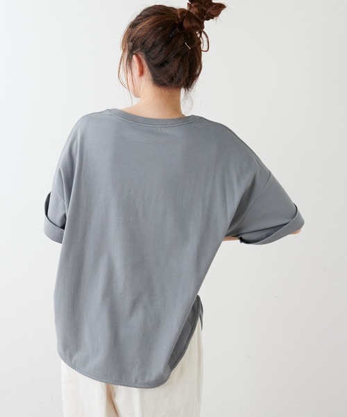 PUAL CE CIN（ピュアルセシン）の「オーガニックコットンガス焼きプリントTシャツ（Tシャツ/カットソー・レディース・ブラック/グレー/ホワイト系1/ホワイト系2・FREE）」の16枚目の写真