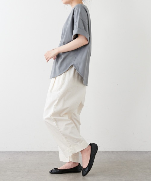 PUAL CE CIN（ピュアルセシン）の「オーガニックコットンガス焼きプリントTシャツ（Tシャツ/カットソー・レディース・ブラック/グレー/ホワイト系1/ホワイト系2・FREE）」の21枚目の写真