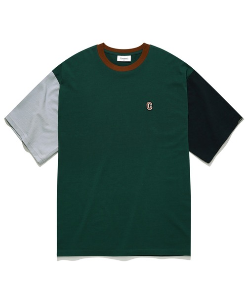 COVERNAT(カバーナット)の「【COVERNAT】COLOR MIX WAPPEN TEE / カバーナット カラー ミックス ワッペン Tシャツ(Tシャツ/カットソー・メンズ・ネイビー/グレー/グリーン・SMALL/MEDIUM/LARGE/X-LARGE)」の1枚目の写真