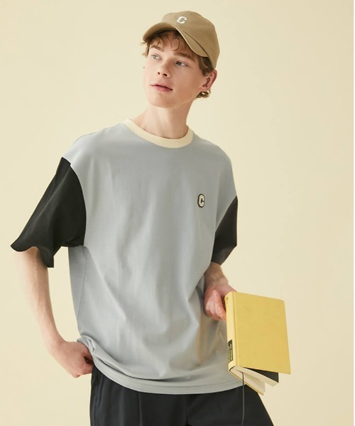 COVERNAT(カバーナット)の「【COVERNAT】COLOR MIX WAPPEN TEE / カバーナット カラー ミックス ワッペン Tシャツ(Tシャツ/カットソー・メンズ・ネイビー/グレー/グリーン・SMALL/MEDIUM/LARGE/X-LARGE)」の5枚目の写真