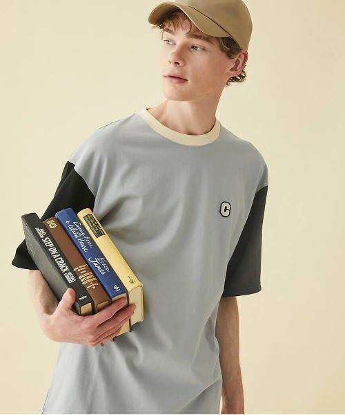 COVERNAT(カバーナット)の「【COVERNAT】COLOR MIX WAPPEN TEE / カバーナット カラー ミックス ワッペン Tシャツ(Tシャツ/カットソー・メンズ・ネイビー/グレー/グリーン・SMALL/MEDIUM/LARGE/X-LARGE)」の7枚目の写真