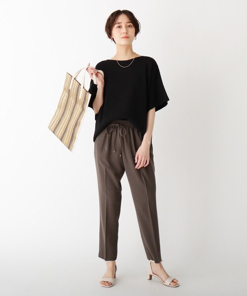 OPAQUE.CLIP(オペークドットクリップ)の「◆マルチファンクション フリルスリーブリブニット【WEB限定サイズ】(ニット/セーター・レディース・サンドベージュ/ホワイト系/ブラック/イエロー・34/42/40/36/38)」の13枚目の写真