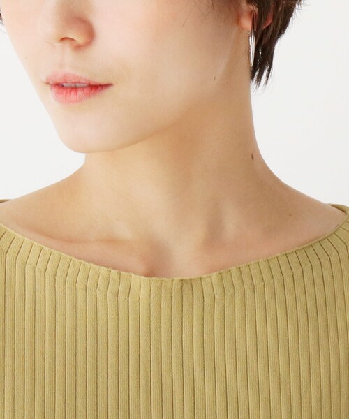 OPAQUE.CLIP(オペークドットクリップ)の「◆マルチファンクション フリルスリーブリブニット【WEB限定サイズ】(ニット/セーター・レディース・サンドベージュ/ホワイト系/ブラック/イエロー・34/42/40/36/38)」の11枚目の写真