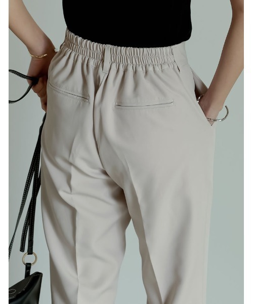 Re:EDIT（リエディ）の「リサイクルカットツイルダブルタックテーパードパンツ（スラックス・レディース・アイボリー/ブラック/ベージュ・LARGE/TALL/MEDIUM/SMALL/SHORT）」の22枚目の写真